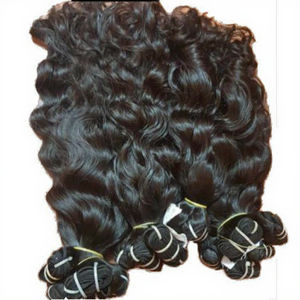 Extensiones de cabello humano Remy 100% virgen indio Onda natural y rizo italiano Tejido de cabello Sin desprendimiento Sin enredos - Product Image 1