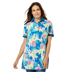 Camisetas Polo Estampadas a la Moda para Mujer, Diseño Personalizado, Cuello Camisero, Manga Corta, de Bangladesh - Product Image 4