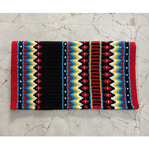 Almohadilla de Montura para Caballo Occidental Personalizada de Alta Calidad |   Manta de fieltro de lana con patrón navajo colorido para montar a caballo - Product Image 1
