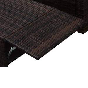 Ensemble de canapés de jardin de taille moyenne en polyrotin marron avec structure en acier thermolaqué – Mobilier d'extérieur élégant - Product Image 5