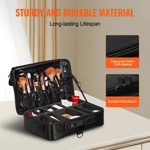 Valigetta Professionale Impermeabile in Oxford per Trucco con Ampio Spazio a 3 Livelli, Comoda Maniglia e Tracolla, Caratteristiche Durevoli - Product Image 4