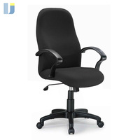 Chaise de bureau ergonomique moderne à dossier haut, mécanisme papillon, revêtement en tissu, mousse PU, réglage en hauteur, base en acier, pivotante