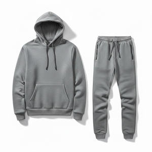 Conjunto Deportivo de Otoño/Invierno 2025 para Mujer, Sudadera con Capucha Forrada de Felpa, Color Sólido, 100% Algodón, Antibacteriano - Product Image 2