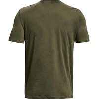 T-shirt en coton vert olive à manches courtes pour homme, coupe classique, col rond, tricoté, couleur unie, respirant, 180g, design vierge