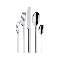 Ensemble d'ustensiles de table pratiques en acier inoxydable, cuillères, fourchettes, couteaux, couverts réutilisables pour la cuisine, la maison, le restaurant, l'hôtel