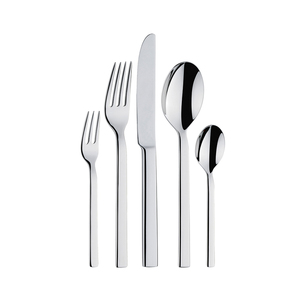Ensemble d'ustensiles de table pratiques en acier inoxydable, cuillères, fourchettes, couteaux, couverts réutilisables pour la cuisine, la maison, le restaurant, l'hôtel - Product Image 1