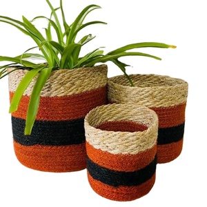 Cesta de Yute para Plantas, Cesta Tejida Moderna para 10 Macetas, Organizador de Almacenamiento, Decoración Rústica para el Hogar - Product Image 1