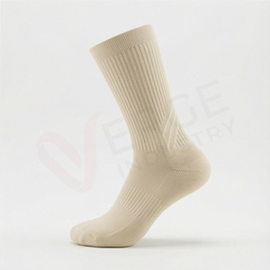 Men's Crew <b>Socks</b> Solid <b>Color</b> Knitted Breathable 100% Cotton Autumn Daily Wear Regular Style - Product Image 3