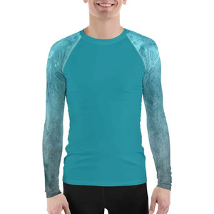 Factory Price Hot Sale Custom Eco-Friendly Breathable Quick Dry <b>Compression</b> Rash Guard <b>Shirt</b> for <b>Men</b> Polyester/Nylon Bestselling - Product Image 1