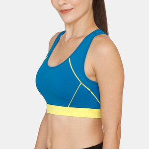 <b>Blue</b> Yellow Sport <b>Bra</b> With Yellow Waist Fitness Active Women Sport <b>Bra</b> New Design Quick Dry Sweat Wicking 2026 Oem Services - Product Image 2