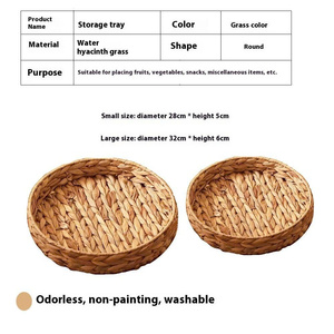 Bandeja de Almacenamiento Nórdica Creativa Tejida a Mano, Plato de Frutas Moderno de Bambú, Adornos Decorativos, Cesta Colgante para Té y Café - Product Image 4