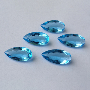 Cuarzo Azul Natural, Corte Facetado en Forma de Pera, Calibrado, Calidad AAA+, para Joyería - Product Image 3