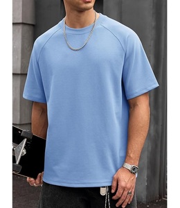 Nouveau design T-shirt décontracté pour homme à manches courtes 100% coton Col rond et épaules tombantes Couleur unie Coupe ample Fabriqué au Bangladesh - Product Image 3