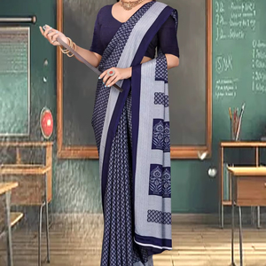 Crepe Corporate <b>Silk</b> Saree Digital Print - Product Image 5
