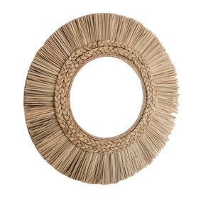 Miroir en jonc de mer tissé à la main Tenture murale Matériau naturel Design rustique vintage Taille personnalisée par KING CRAFT VIET - Product Image 1