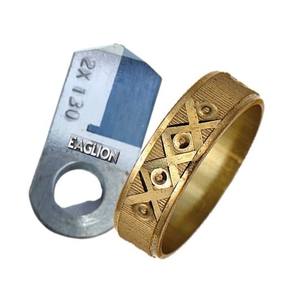 Outil de découpe diamantée en V personnalisé EAGLION INTERNATIONAL Posalux 2 mm 130 Ms/Ss pour bijoux en diamant CVD monobloc - Product Image 1