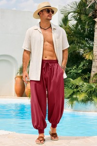 Premium Cargo Style Baggy <b>Trousers</b> Men Wide Leg Heavyweight Cotton Streetwear Fashion Pants Manufacturer - Product Image 5