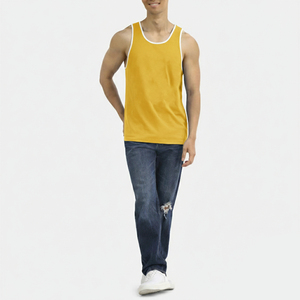 Custom PASUXI Casual Quick Dry Moisture Wicking Fitness <b>Stringer</b> Tank Top <b>Men's</b> Gym Workout Singlet Breathable Running <b>Vest</b> - Product Image 5