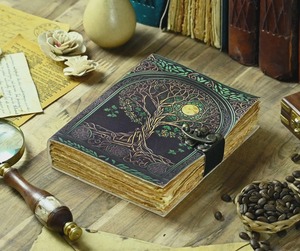 Tree of Life Grimoire Leather Journal for Women and Men Spell Notebook - Product Image 2