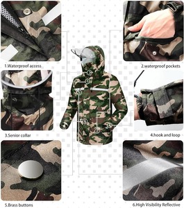 Combinaison de pluie imperméable en polyester de qualité supérieure, vêtements de randonnée et de voyage en plein air, fabricant - Product Image 2