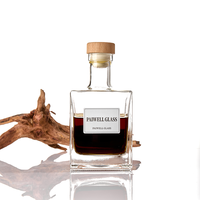 Bouteilles de vin en verre personnalisées avec logo, 375 ml, 500 ml, 750 ml, bouteilles en verre pour vodka, whisky, rhum avec bouchon
