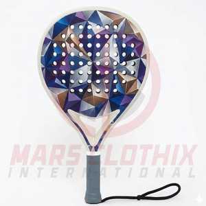 Raquette de padel légère personnalisée à vendre, raquette en fibre de carbone avec logo et design sur mesure - Product Image 2