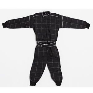 Traje de Carreras Resistente al Fuego para Hombre, Diseño de Cuadrícula Negra, Manga Larga, Secado Rápido, Poliéster, para Motociclismo, Todas las Temporadas - Product Image 3
