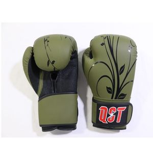 Gants de boxe en cuir PU à marque privée, équipement d'entraînement professionnel, gants d'arts martiaux, gants pour sac de frappe avec impression dorsale et sur la paume - Product Image 4