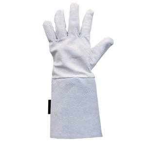 Gants de soudage en cuir blanc personnalisés, à long manchon, résistants à la chaleur, pour le soudage et l'usage industriel - Product Image 4