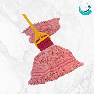 Têtes de balai KSR en coton de haute qualité, fil rouge, type Kentucky, 5 pouces, bande supérieure rouge, auto-essoreuses, réutilisables, durables, pour le nettoyage des sols - Product Image 4