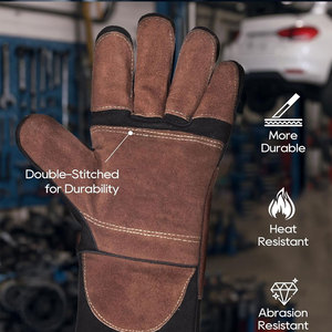 Gants de sécurité en cuir sur mesure, gants de mécanicien anti-chocs TPR, vêtements de travail antidérapants, gants de sécurité industriels à vendre - Product Image 4