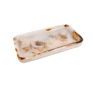 Artizon Studio AS-1035 Decorative Modern Resin Tray Marble Texture Multi-Functional Customized Color Logo Handmade Living Decor - Product Image 4