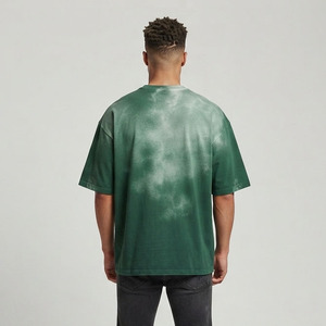 Camiseta Oversize para Hombre, Efecto Desgastado, Algodón Premium de Alto Gramaje, Estilo Vintage Lavado, Cuello Redondo, Manga Corta, Streetwear - Product Image 2