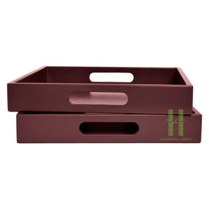 Bandeja de laca vietnamita superventas Bandeja de servicio de laca Bohemia con asa Variedad de colores del mayorista de Vietnam - Product Image 3