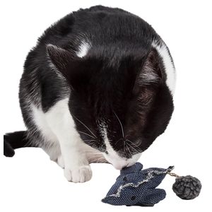 Juguete de Peluche para Gatos con Relleno de Hierba Gatera, Diseño de Gato con Pompones, para Entretenimiento Felino - Product Image 2