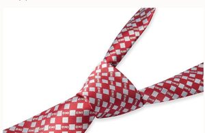 Corbata de Seda con Patrón Rojo y Blanco, Logotipo BNI, Corbata de Negocios - Product Image 2