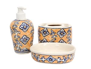 Ceramic Soap <b>Dispenser</b> 500ml for Bathroom Wash Basin Multipurpose Liquid Soap Lotion Sanitizer <b>Pump</b> <b>Bottle</b> Stylish Bathroom - Product Image 2