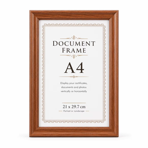 REHMAN CRAFT RC-WF-020 Solid Wood Handmade Eco-Friendly Document <b>Frame</b> A4 21x29.7cm Vertical Horizontal <b>Certificate</b> Display - Product Image 1