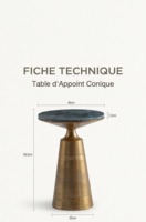 Table basse en marbre avec base en laiton de qualité assurée, design contemporain, meubles de salon, cadre en métal fait à la main