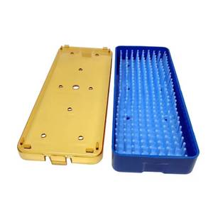 Blue Plastic <b>Needle</b> Holder <b>Case</b> With Yellow Lid Reusable For Laboratory Use - Product Image 6