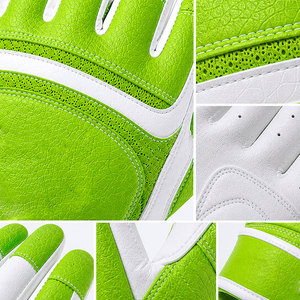Gants de frappe de baseball renforcés avec protection du pouce et de la plante des doigts, anti-vibration, rembourrage intégré, sangle Velcro – Vente en gros - Product Image 3