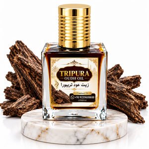 Aceite de Agarwood Tripura de Lujo Aloura Oils - Natural, Orgánico, 100% Puro, Destilado al Vapor, en Botella Cuadrada, Aroma Amaderado Especiado Terroso - Product Image 3