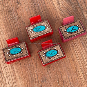 มาใหม่ล่าสุดร้อนขายสไตล์ตะวันตกทําด้วยมือเครื่องมือแกะสลักหนังผมกรงเล็บคลิปหนังกรงเล็บอุปกรณ์เสริมผมสําหรับผู้หญิง - Product Image 3