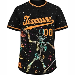 Maillot de baseball court élégant et respirant par sublimation, durable, anti-humidité, pour l'école, le collège et les clubs de baseball - Product Image 2