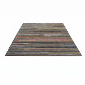 Tapis DECORDEC gris anthracite en laine à motif géométrique, antidérapant, écologique, tufté à la main, design moderne, à poils épais et moyens, pour salon - Product Image 2