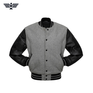 Chaqueta Varsity de Cuero PU para Hombre, Color Rojo y Blanco, Cortavientos, con Cuello Redondo y Cremallera, Estilo Béisbol, Ropa Urbana de Invierno - Product Image 6