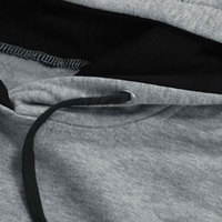 Sweat-shirt à capuche gris pour homme, coupe classique, manches longues, couleur unie, décontracté, respirant, 100% coton tricoté, avec poche, pour l'automne
