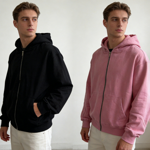 Sweat-shirts à capuche pour hommes en coton 100% de qualité supérieure avec logo personnalisé en strass - Tissu polaire vintage écologique - Product Image 5