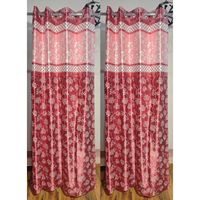 Rideau Classique de Luxe à Motifs Floraux en Polyester 122 x 213 cm Prêt à Poser Écologique Ignifuge Occultant à Œillets Toutes Saisons