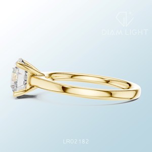 Bague de fiançailles solitaire en diamant cultivé en laboratoire certifié IGI, or blanc 14 carats, coupe luxueuse, minimaliste, pour anniversaire de mariage, pour femme - Product Image 4